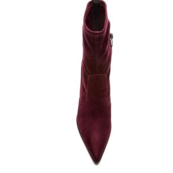 Kendall and Kylie burgundy suede triangle heel - Picture 2 of 8
